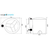 Evolution Aqua Eazy (Easy) Pod Complete With UV and Air Pump Pond and Koi Filter System - Blue Touch Aquatics