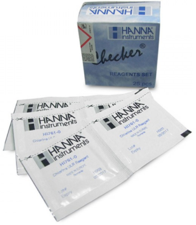 Hanna Checker Total Chlorine Ultra Low Range HI-761-25 Reagents (100 Tests) - Blue Touch Aquatics