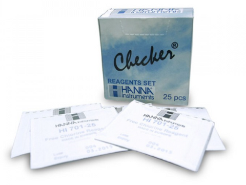 Hanna Checker Free Chlorine HI-701-25 Reagents (100 Tests) - Blue Touch Aquatics